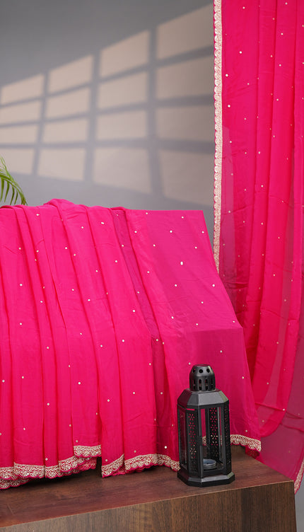 Russian Silk Saree All Over Sequence Work