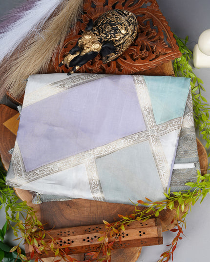 Banaras Silk Saree With Rangot Design - Multi Color