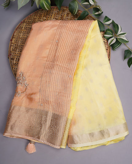 Russian Crepe with Embroidery Butties and Banaras Border