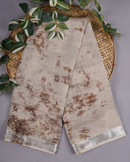 Mangalagiri Shibori Borader With Border - Tan