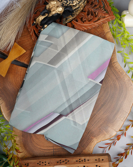 Georgette Saree With Digital Print - Multi Color