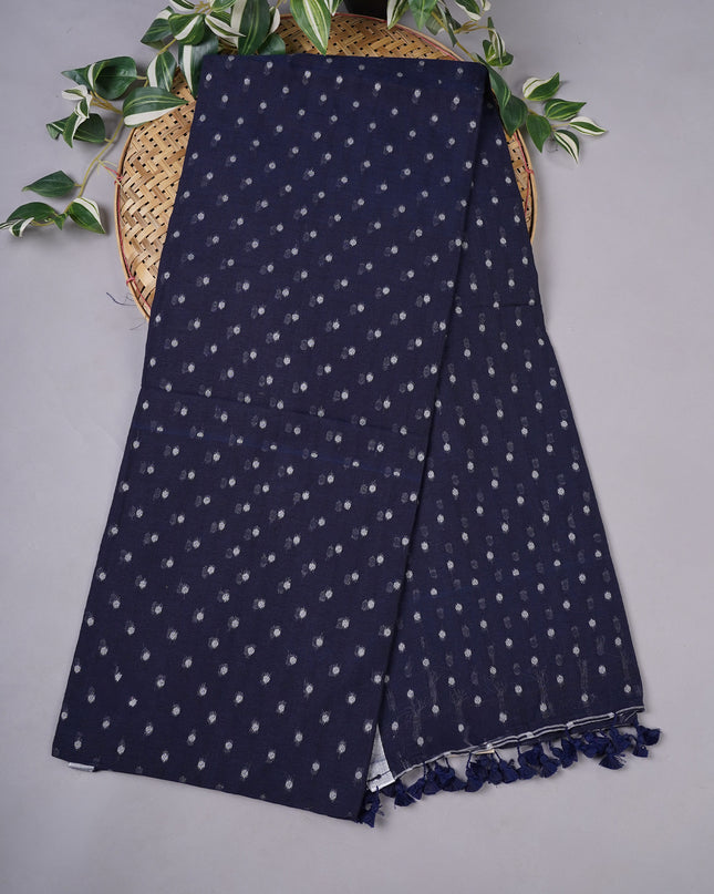 Handloom Cotton Weaving Butties - Navi Blue
