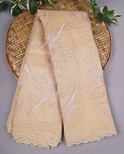 Jute Lenin Tissue with Applique Work