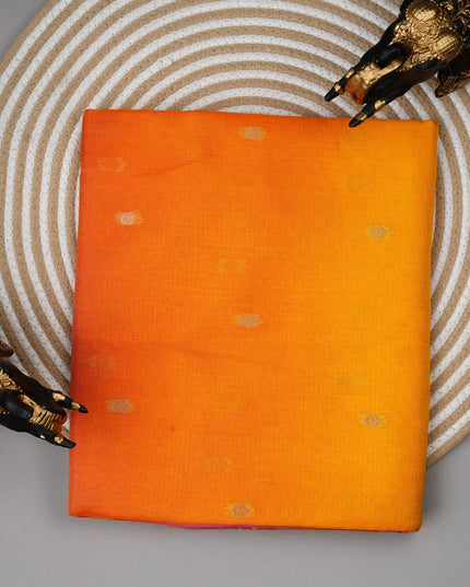 Manipur kota sarees with Golden Butties & Satin Border - G Yellow