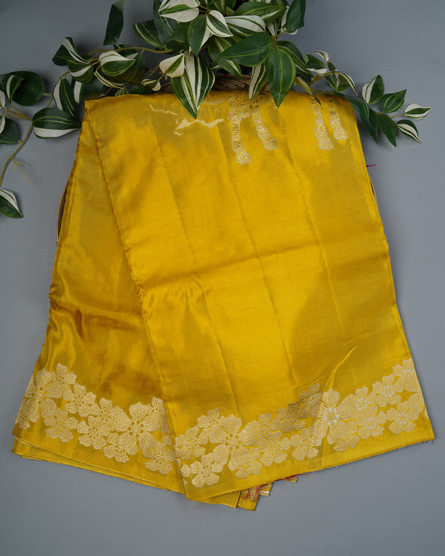 Banas Silk Saree With Gold & Silver Zari Buttis And Border - M Green