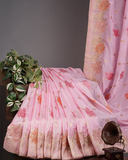 Munga Crape Meena Kari Weaving Butties