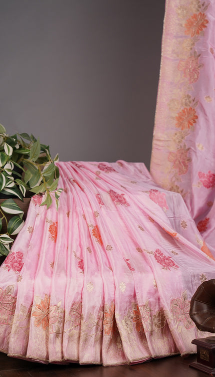 Munga Crape Meena Kari Weaving Butties