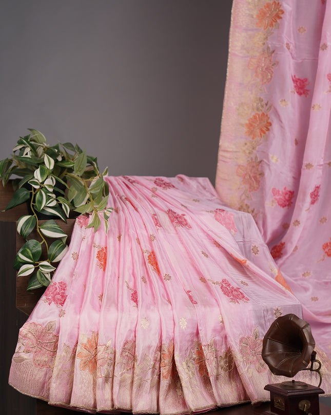 Munga Crape Meena Kari Weaving Butties