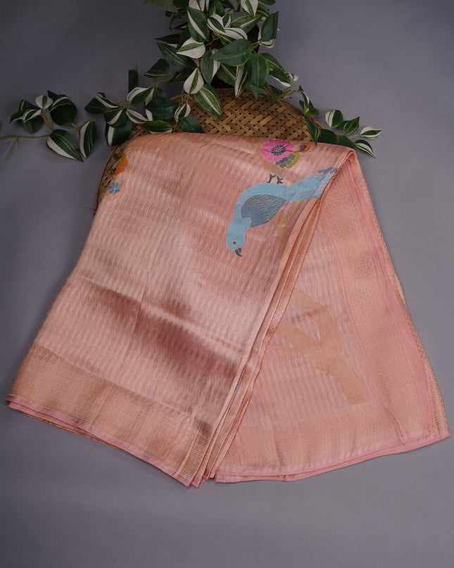 Tissue Banaras Silk Saree Meena Kari Weaving Work