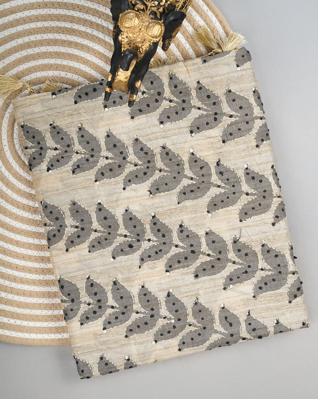 Tussar silk sarees  with not work and contacts  border - Beige