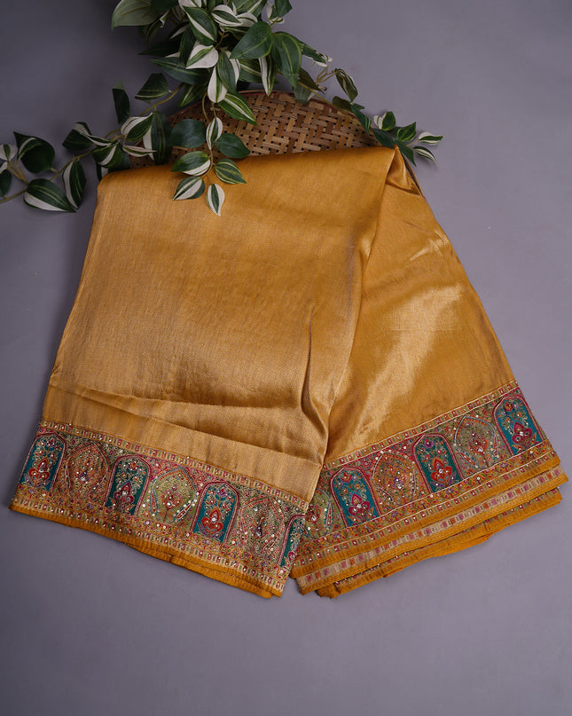 Tissue Banaras Saree with Zardosi and Pashmina Work