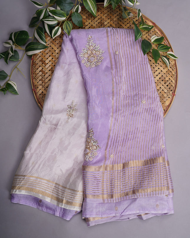 Russian Crepe with Embroidery Butties and Banaras Border