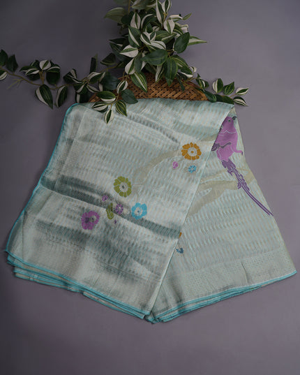 Tissue Banaras Silk Saree Meena Kari Weaving Work