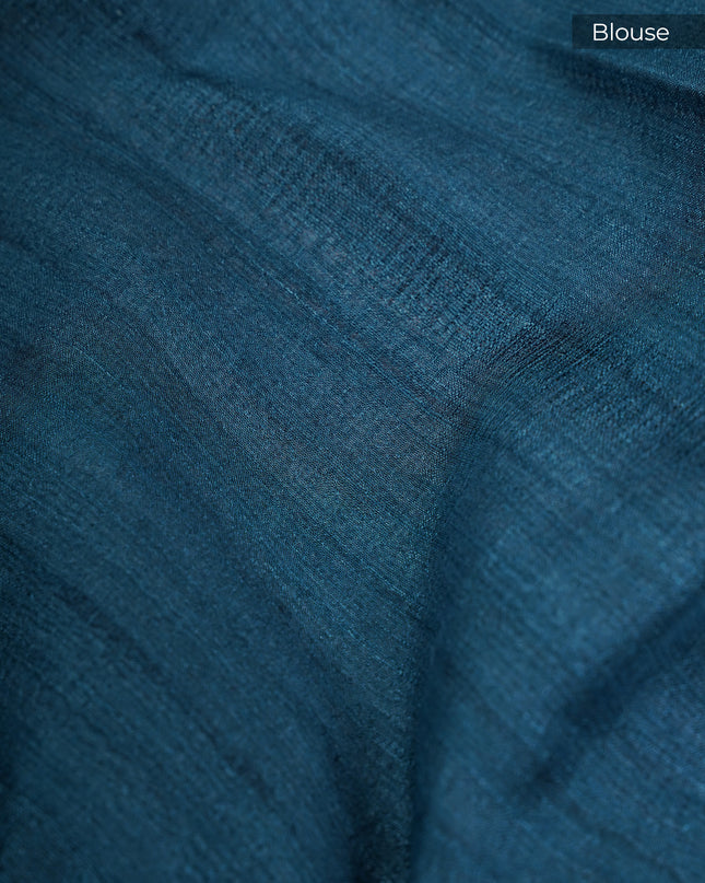 Tusser Kalamkari with Kanchi Border- Sage Green