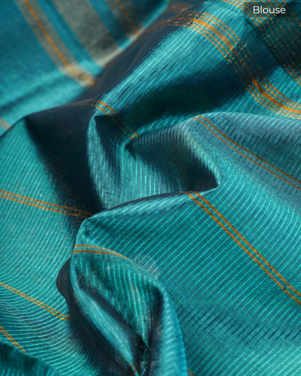 Mangalagiri Silk Saree With Hand Painting - Green