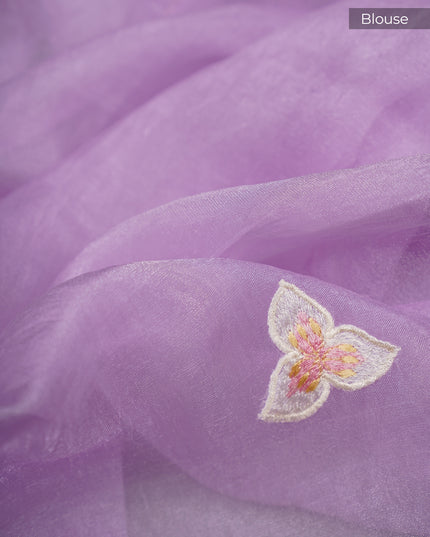 Crush Organza Silk with Embossed Work