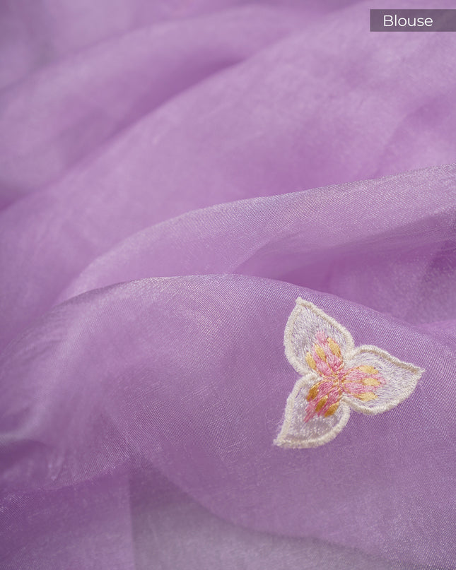 Crush Organza Silk with Embossed Work