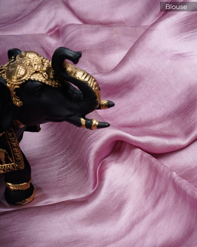 Banaras Silk Saree with Meenakari Butties and Golden Zari Border- Lavender