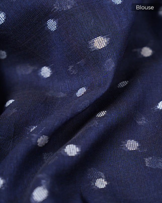 Handloom Cotton Weaving Butties - Navi Blue