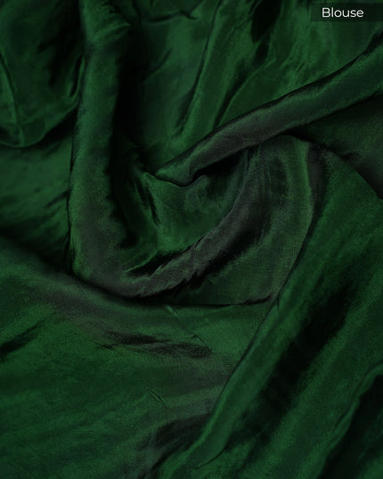 Banarasi Silk Saree with Gold Zari Weaving- Pista Green