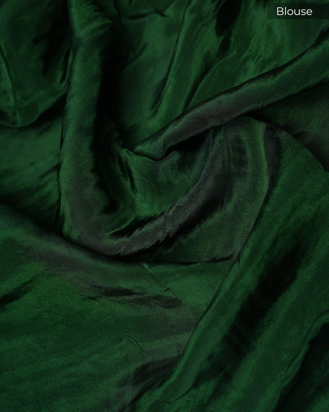 Banarasi Silk Saree with Gold Zari Weaving- Pista Green