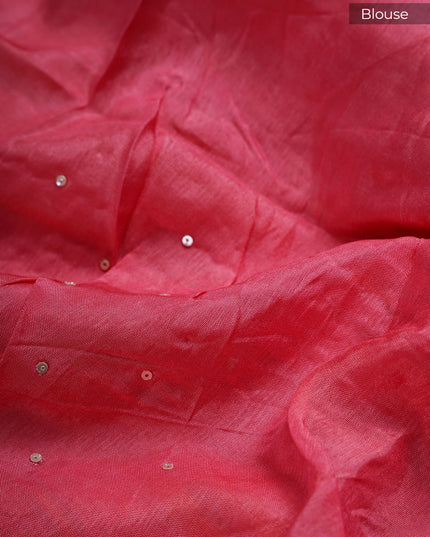 Georgette Saree With Scallop Border Kardhana Sequence Work - Multicolor