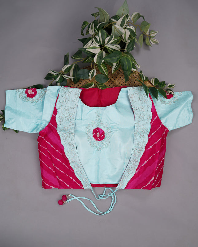 Soft Organza Silk Saree with Applique work and Kardhana Border