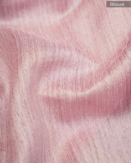 Jute Tusser Knot Work Butties with Satin Border- Onion Pink