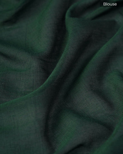 Handloom Cotton Saree with Thread Weaving Border- Maroon