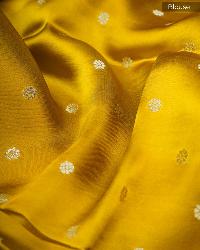Munga Silk Saree with Satin Border - Mustared