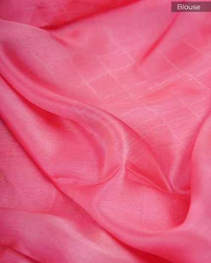 Banaras Saree with Meena kari weaving Border - Pink