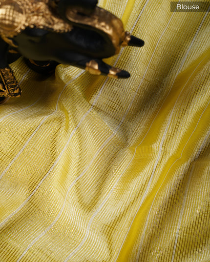 Mangalagiri Silk Saree with Thread Work and Scallop Border- Mehindhi