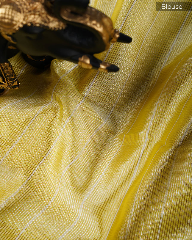Mangalagiri Silk Saree with Thread Work and Scallop Border- Mehindhi