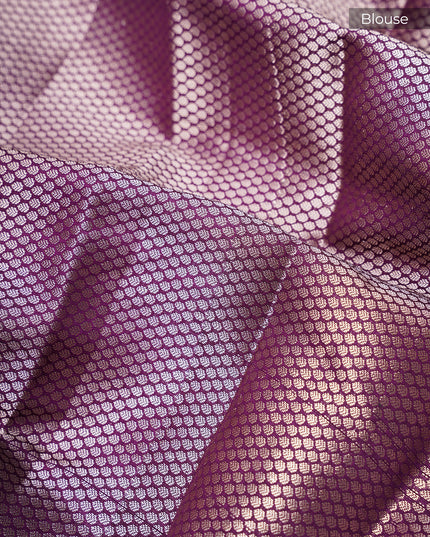 Chanderi Silk With Golden & Silver Zari Butties And Contrast Border - L Green