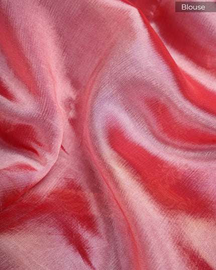 Chanderi Silk Saree With Golden Meenakari Butties Contrast Border - Violet