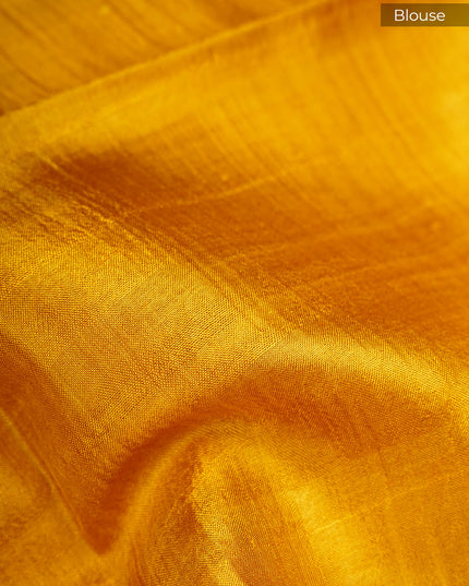 Pure Silk Saree With Horse Print - Yellow