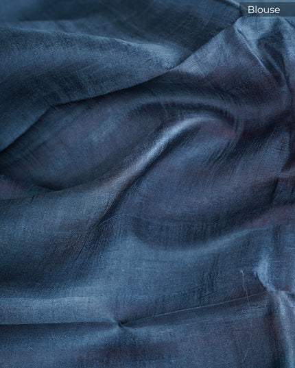 Pure Silk Saree With All Over Pen Kalamkari Prints in a Borderless Style - Orange