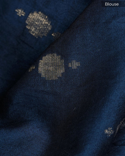 Chinon Silk Saree with floral print & sequins Embellishanents  - Black