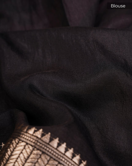 Muslin Silk Digital Print With Golden Zari Border -  Pink