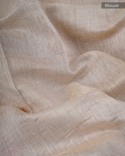 Kanchi Cotton Jamdani Weaving - Cream and Yellow