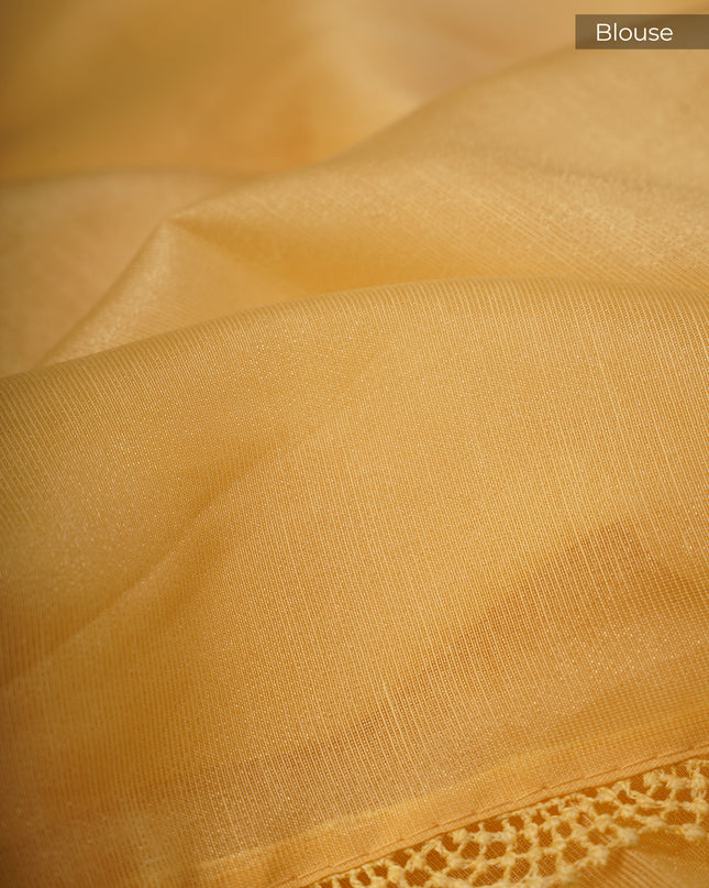 Tissue Linen Lace Border Embroidery Buttis - Cream