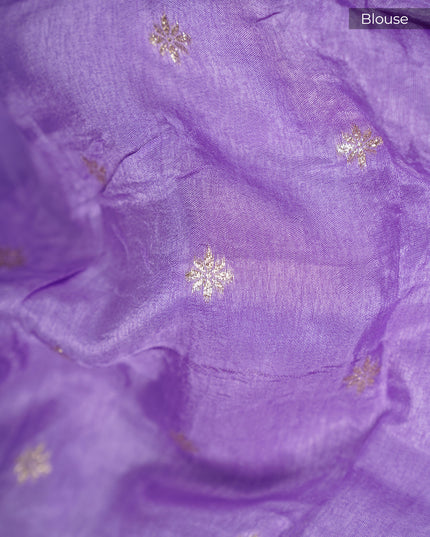 Russian Crepe with Kardhana Sequence Butties and Banaras Border Lavender