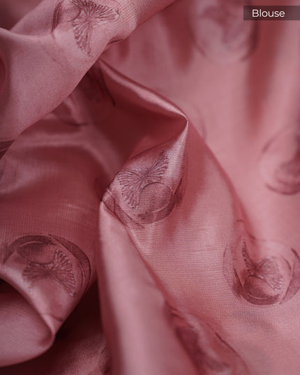 Kota Silk Saree with Floral Print and Knot Work