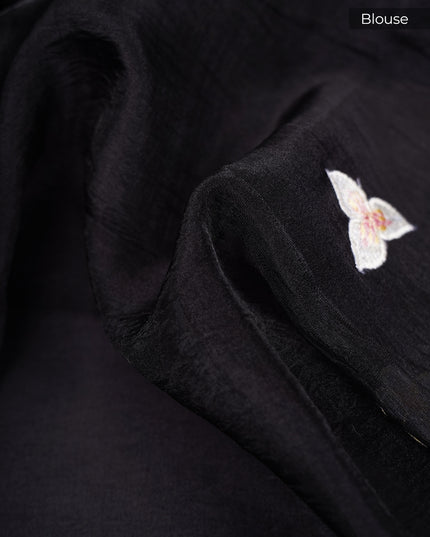 Crush Organza Silk with Embossed Work