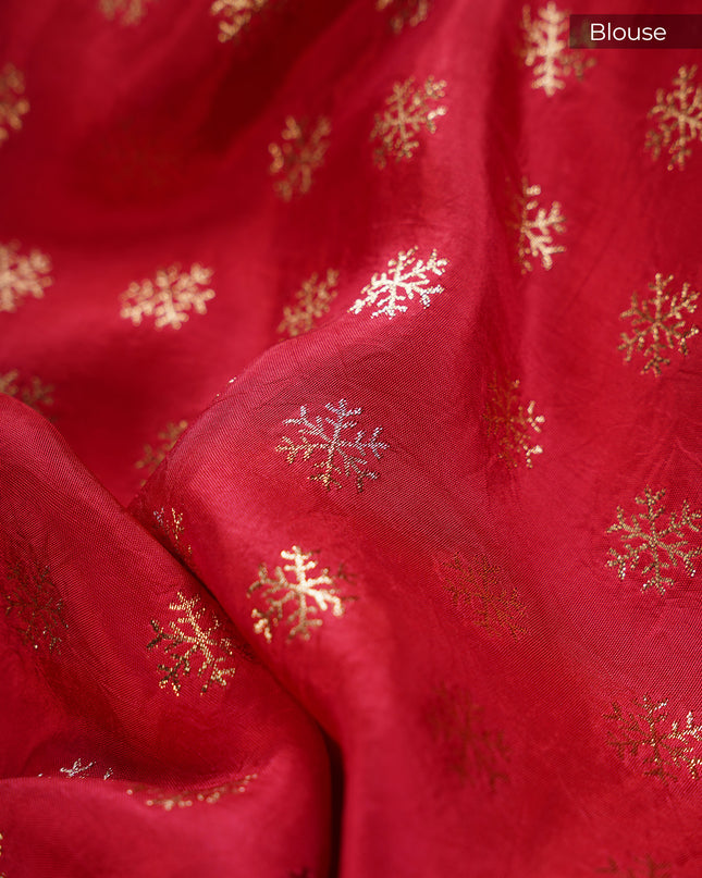 Banas Silk Saree With Gold & Silver Zari Buttis And Border - M Green