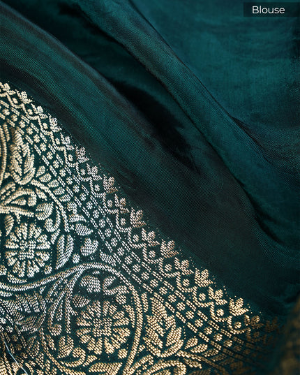 Banarasi Silk Saree with Gold Zari Weaving- Light Blue