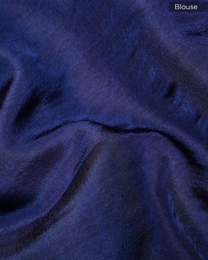 Banaras Silk Saree Gold and Silver Zari Butties and Border- Magenta