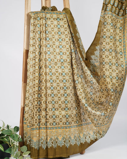 Pure Silk Saree with all Over Print