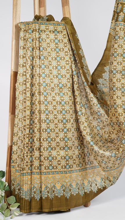 Pure Silk Saree with all Over Print