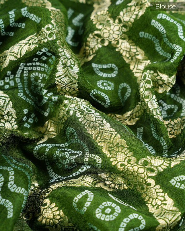 Korean Crepe Saree with Golden Zari Border- Coffee Brown